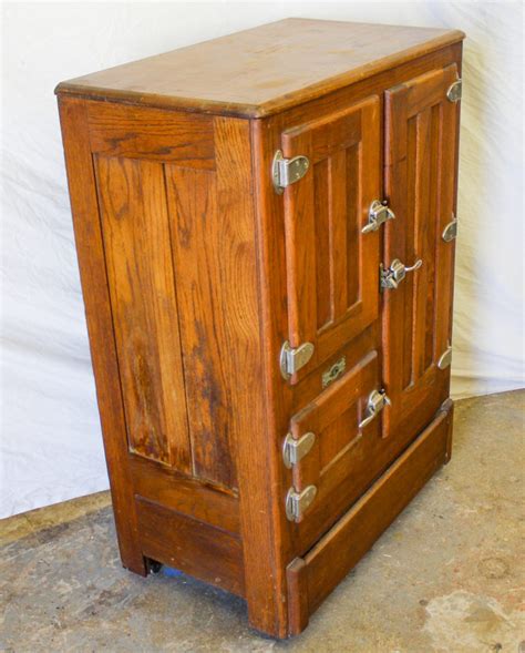 old metal ice box value|antique oak ice box price.